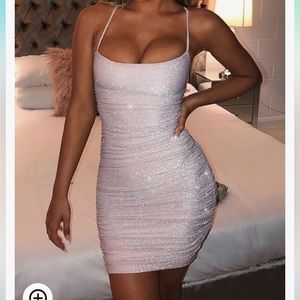 Women's Sexy Glitter Bandage Wrap Dress